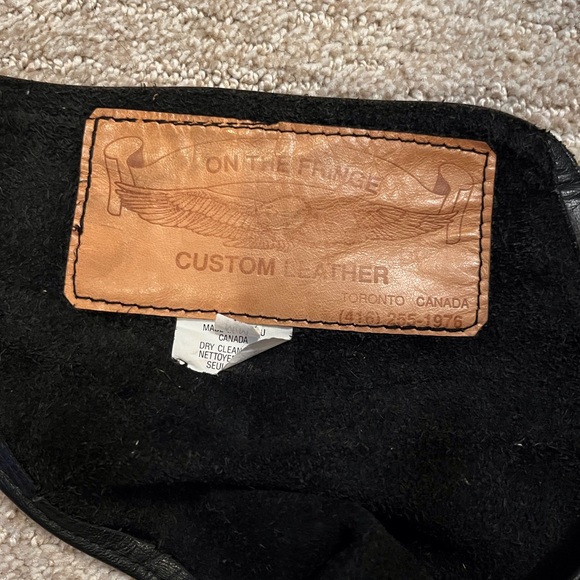 On the Fringe Custom Leather Chaps Size M Black. - Picture 5 of 8